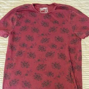 Express Graphic Floral Pattern T-Shirt - Small